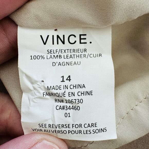New VINCE 100% Lamb Leather Suede Womens Slit Skirt $695 Brand New Old Money 14 - Picture 7 of 8
